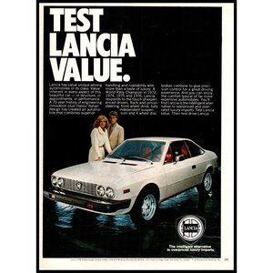 1978 Lancia HPE Estate Coupe Vintage Print Ad Classic Italian Sports Car Photo